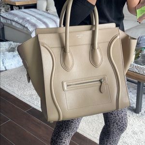 CELINE MICRO LUGGAGE HANDBAG IN DRUMMED CALFSKIN